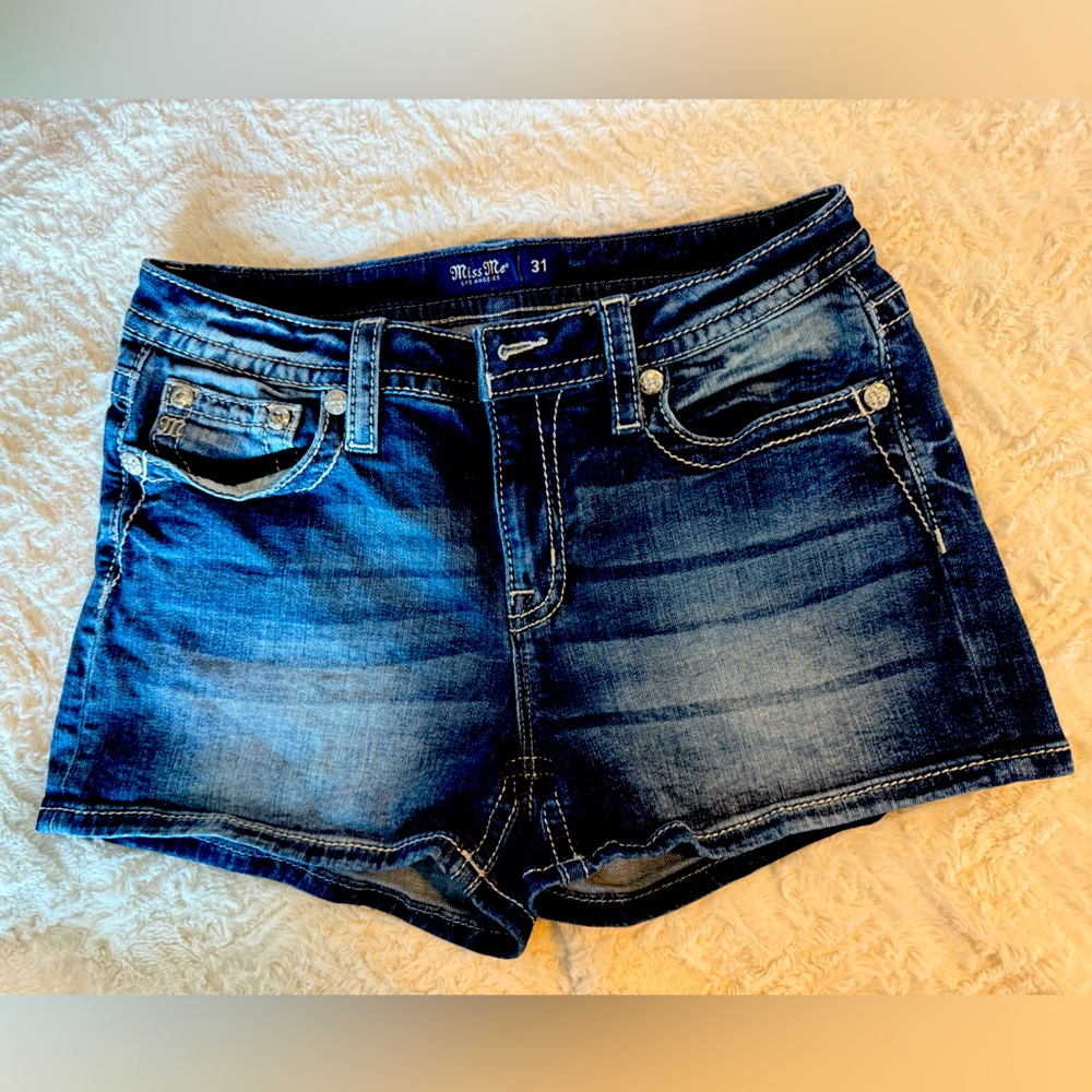 Miss Me Blue Jean Shorts